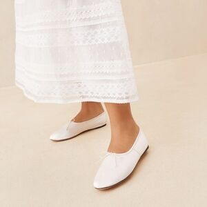 Loeffler Randall Landon Satin Cream Ballet Flats